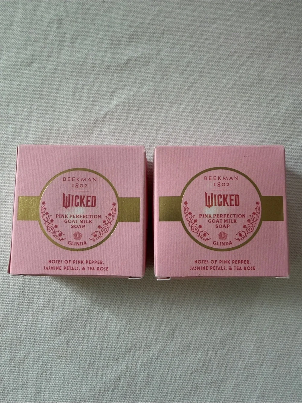 Beekman 1802 Wicked Pink Perfection Goat Milk Soap Bundle (2) Glinda